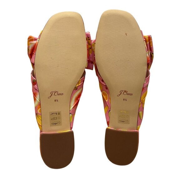 Edie Parker X J.Crew Womens Pink Fruit Print Bow Slip-On Flat Sandals Size 8.5 - Picture 9 of 9